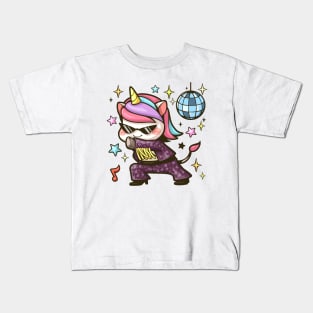 Unicorn Dancing Disco Kids T-Shirt